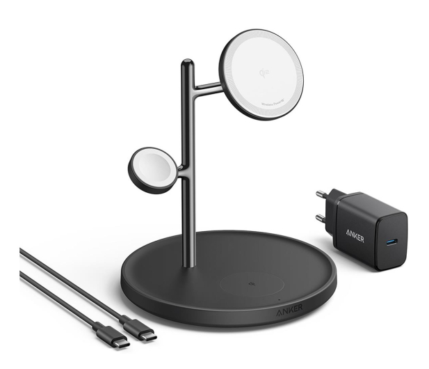 ANKER MagGo 3w1 Stand 15W Qi2 czarna B25M3311 - 1274252 - zdjęcie